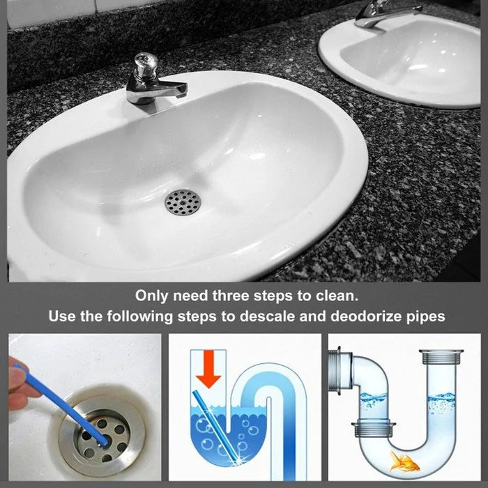 (✨Hot Sale Now)12/set Pipe Cleaning Sticks Oil Decontamination Kitchen Toilet Bathtub Drain Cleaneer.